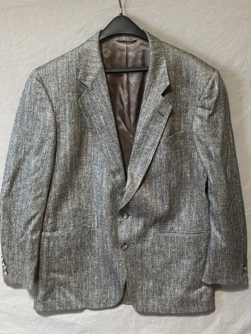 VTG Hart Schaffner Marx Men’s 46L Pure Silk Tweed Jacket Blazer Old Money, USA,